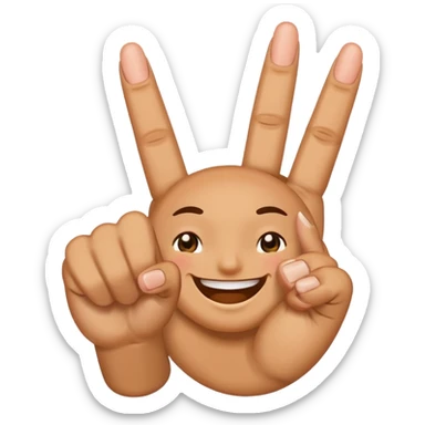 Smiling middle finger sticker