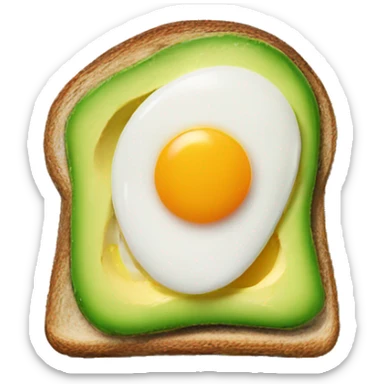 Avocado and egg on toast sticker