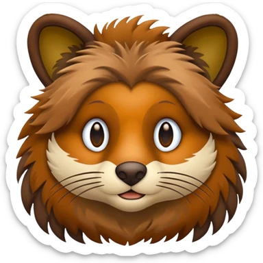 self hiding animal sticker