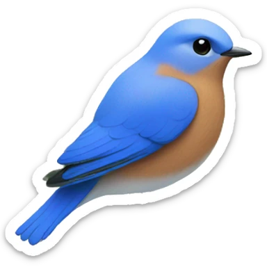 bluebird in a garden  sticker