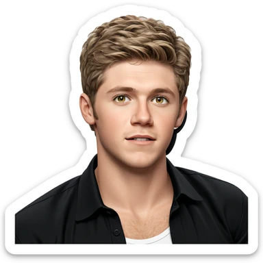 realistic portrait of young man sticker
