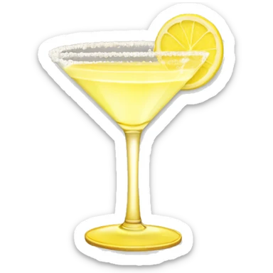 Lemon drop martini sugar rim sticker
