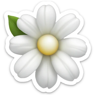 white flower sticker