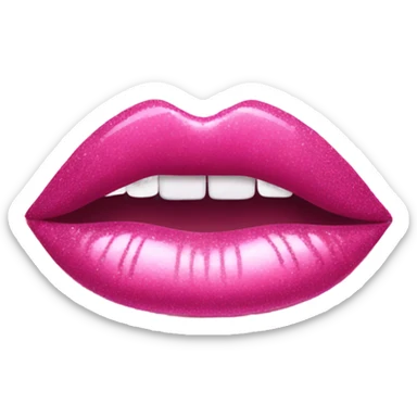 pink sparkly lipgloss sticker