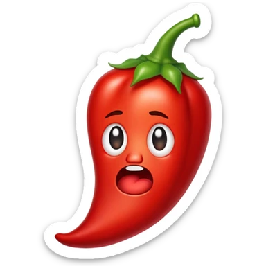 Crying chili pepper  sticker
