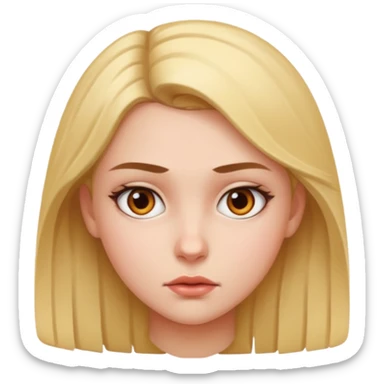 intense gaze of a girl sticker