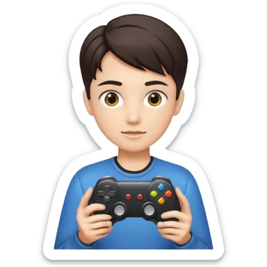 create a simple emoji that indicates that you are a single player when playing computer games. Make it a gender neutral stick figure sticker
