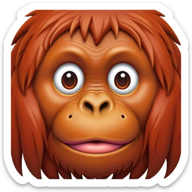 orangutan lips sticker