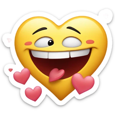 Heart blowing kisses sticker