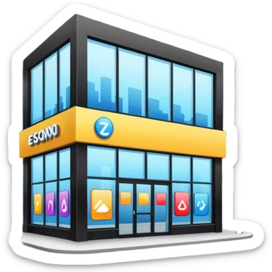 shop of comercial center sticker