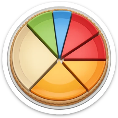 pie chart with three divisions  sticker
