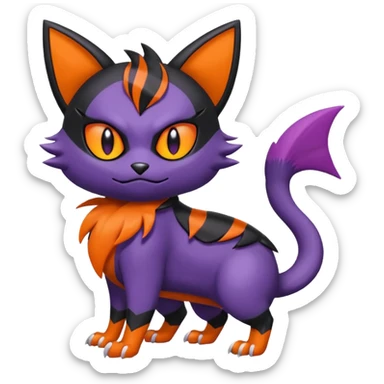 Noibat-Litten-Torracat-fusion-Fakemon-Pokémon-creature  sticker