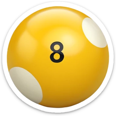 2 numbered billiard ball  sticker