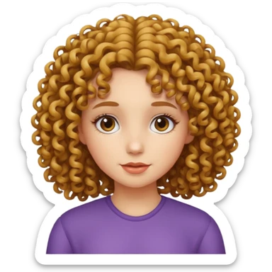 Dios con una niña de rulos sticker