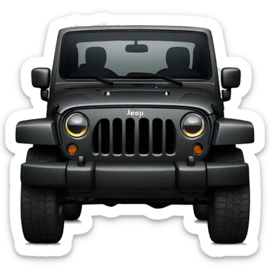 Black Jeep Wrangler sticker
