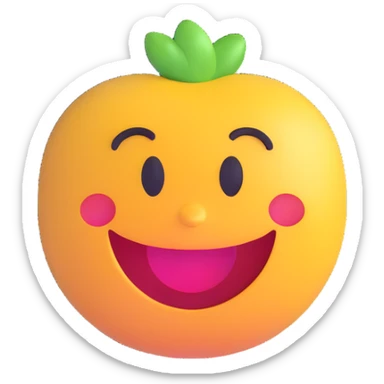 happy smiling face icon for desktop sticker