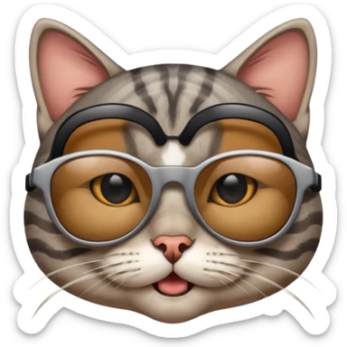 Cat wearing sunglassesCombine the skull with this emoji 😰 sticker