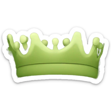 A crown made with oak tree leaves  sticker