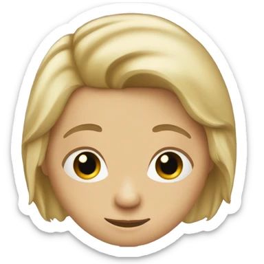 White person with dirty blond hair sticker
