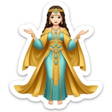 diosa tanit de cuerpo entero sticker