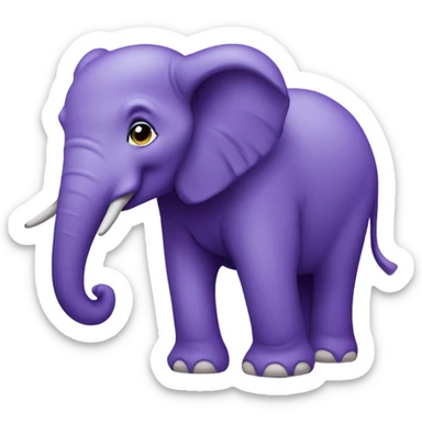 elephant in purple  sticker