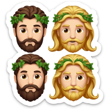 dionysus, zeus, and semele  sticker
