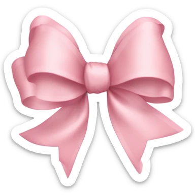 light pink aesthetic bow sticker