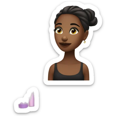 girl in front makeup vanity  sticker