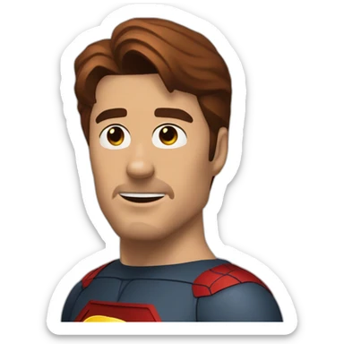 bat man super man spider man stupid man iron man sticker