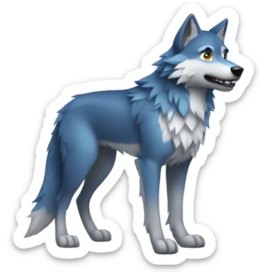 Sparkle-wolf full body sticker