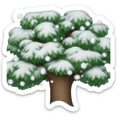 Snowy tree sticker