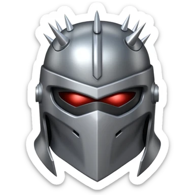 master shredder's helmet from teenage mutant ninja turtles, no eyes or face, just the helmet and related material sticker