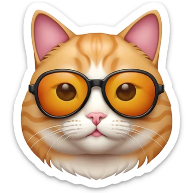 Cat with sunglasses sticker