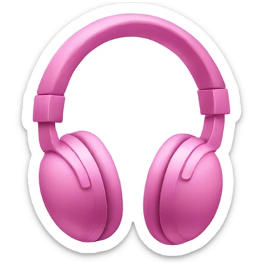 Pink headphones sticker