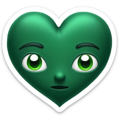 dark green heart emoji sticker