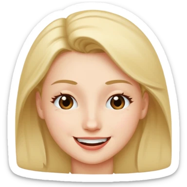 slight sideways three-quarters view of the same face, winking sticker