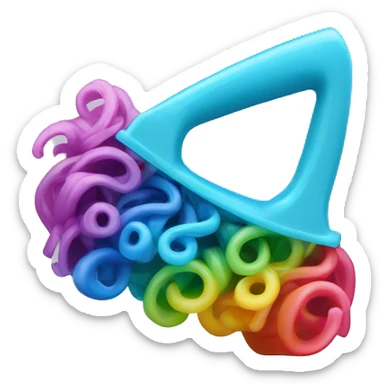 a  single plastic colorful Curler sticker