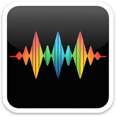 full black audio spectrum sticker