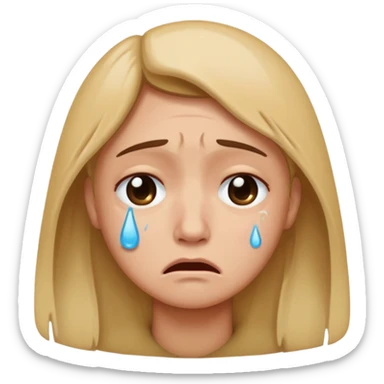 Funny crying  sticker