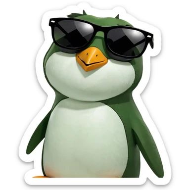Penguin with sunglasses  sticker