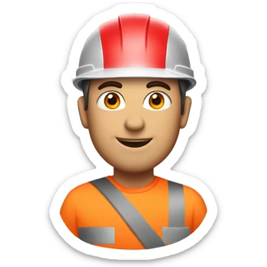 builder red helmet sticker