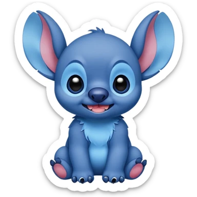 Stitch mignon  vrai  sticker