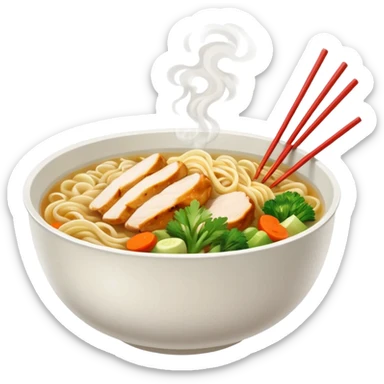 chicken noodles street food style  sticker