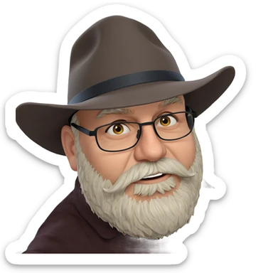 handsome bearded man in hat sticker