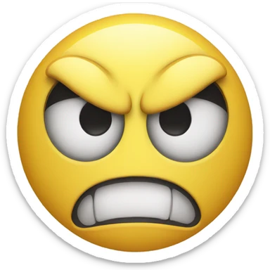 Angry smiley face  sticker
