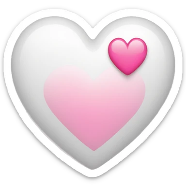 white letter with a pink heart on the middle sticker