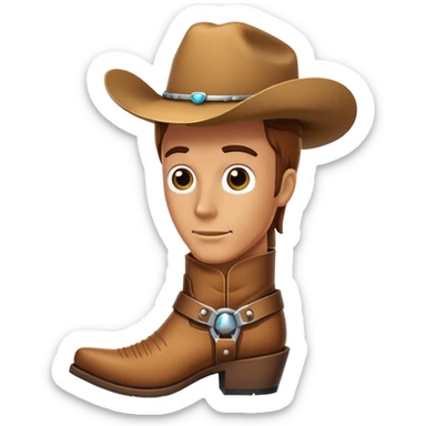 X Ray wearing cowboy boots  sticker