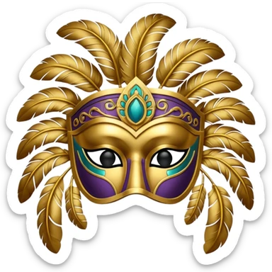 ancient Roman party mask sticker