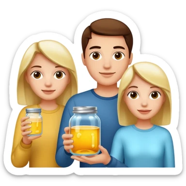 People Holding Jar sticker