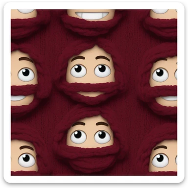 burgundy sweater  sticker